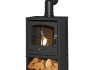 oko-s2-bio-ethanol-stove-with-log-storage-in-charcoal-grey-with-angled-stove-pipe