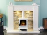 acantha-auckland-white-marble-stove-fireplace-with-downlights-aviemore-electric-stove-in-white-enamel-54-inch