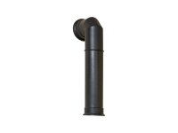 Adam Tall Angled Decorative Stove Pipe in Black