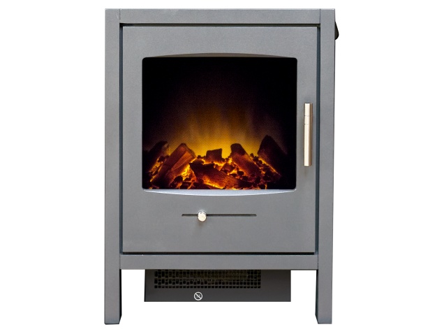 grey electric stove heater