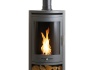 oko-s5-bio-ethanol-cylinder-stove-with-log-storage-in-charcoal-grey-angled-stove-pipe