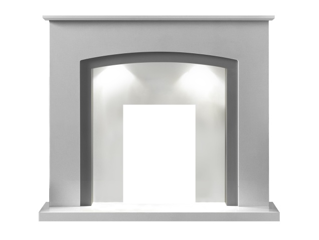 calella-white-marble-fireplace-with-downlights-48-inch