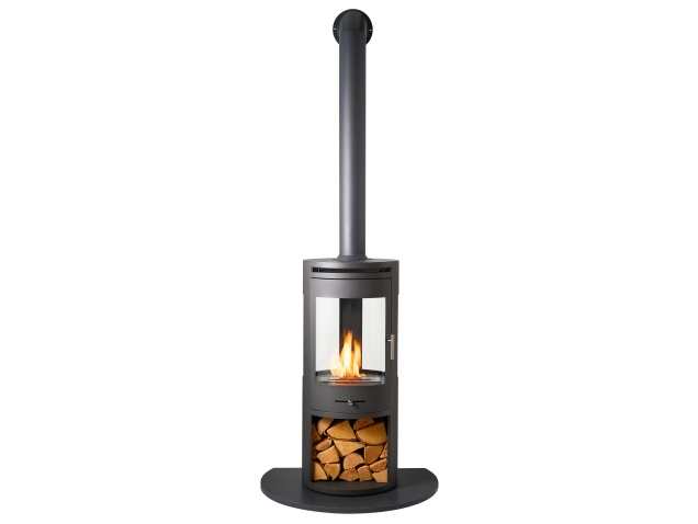 oko-s7-bio-ethanol-panoramic-stove-with-extra-tall-angled-metal-stove-pipe-honed-black-granite-truncated-hearth