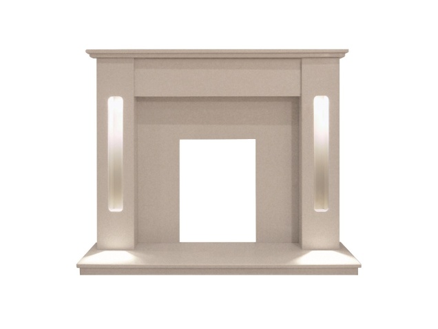 the-hollywood-fireplace-in-beige-stone-with-downlights-54-inch