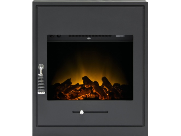 Adam Oslo Inset Electric Stove In Black Fireplace World