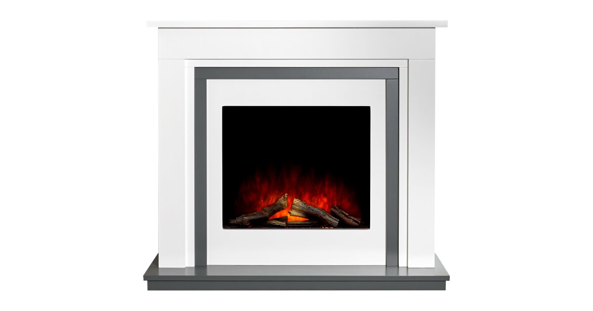 Adam Bwood Electric Fireplace Suite In Pure White Grey 44 Adam Bwood Electric Fireplace Suite In Pure White Grey 44 Inch World