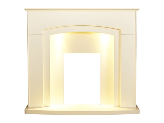 adam-falmouth-fireplace-in-cream-with-downlights-48-inch
