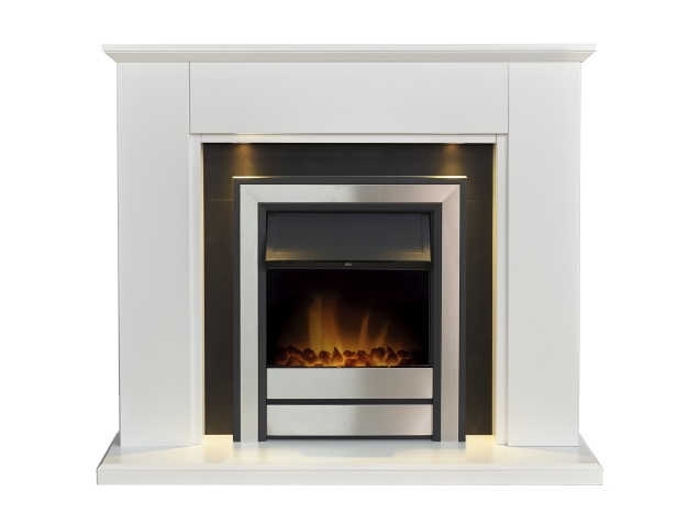 adam-eltham-fireplace-in-pure-white-black-with-downlight-argo-electric-fire-in-brushed-steel-45-inch