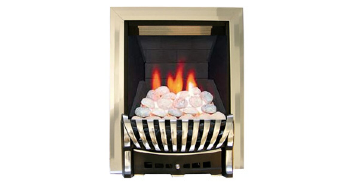 Ekofires Eko 3010 Pebble Remote Gas Fire Silver Chrome Elegance