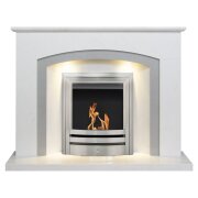 salerno-ariston-white-marble-fireplace-with-downlights-vela-brushed-steel-bio-ethanol-fire-54-inch