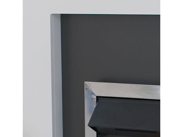 Miami White With Grey Back Panel Hearth And Arizona Fire