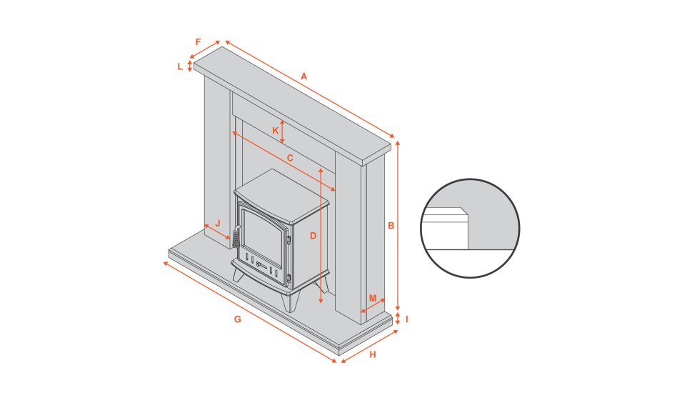 adam-chester-stove-fireplace-in-oak-black-with-bergen-electric-stove-in-charcoal-grey-39-inch Diagram