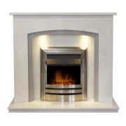 acantha-calella-ariston-white-marble-fireplace-with-downlights-vela-electric-fire-in-brushed-steel-48-inch