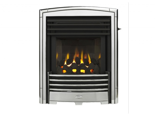 The Petrus Slimline Homeflame Gas Fire In Silver By Valor