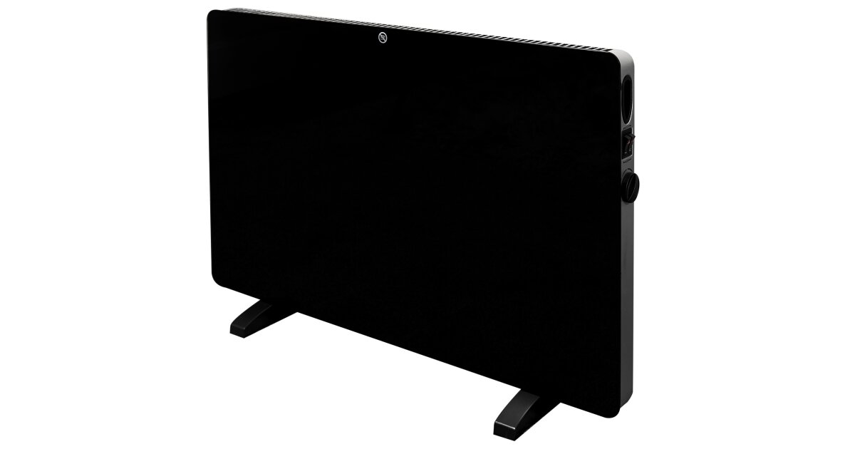 Adam iRad 500W/1000W Freestanding Panel Heater in Black | Fireplace World