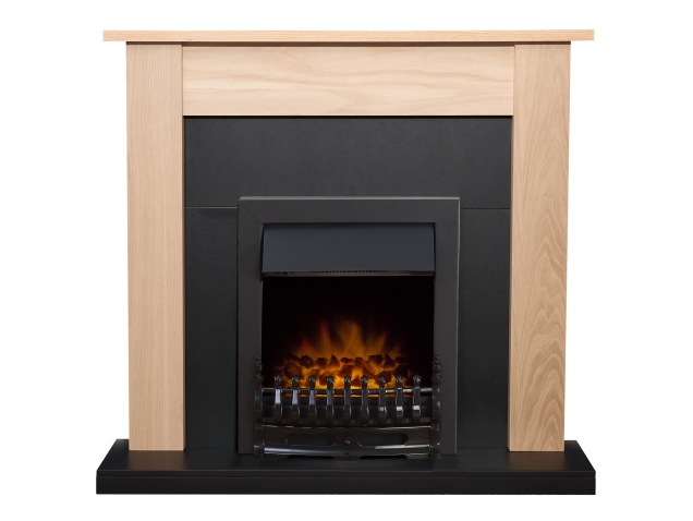 adam-southwold-fireplace-suite-in-oak-and-black-with-blenheim-electric-fire-in-black-43-inches