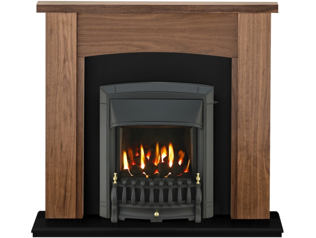 The Stanford In Walnut Black Granite With Valor Dream Homeflame