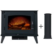 adam-bellagio-electric-stove-in-charcoal-grey-with-straight-stove-pipe