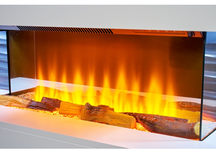 Sureflame WM-9332 Electric Wall Fireplace Suite with Downlights