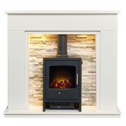 acantha-amalfi-white-marble-fireplace-with-downlights-bergen-electric-stove-in-charcoal-grey-48-inch