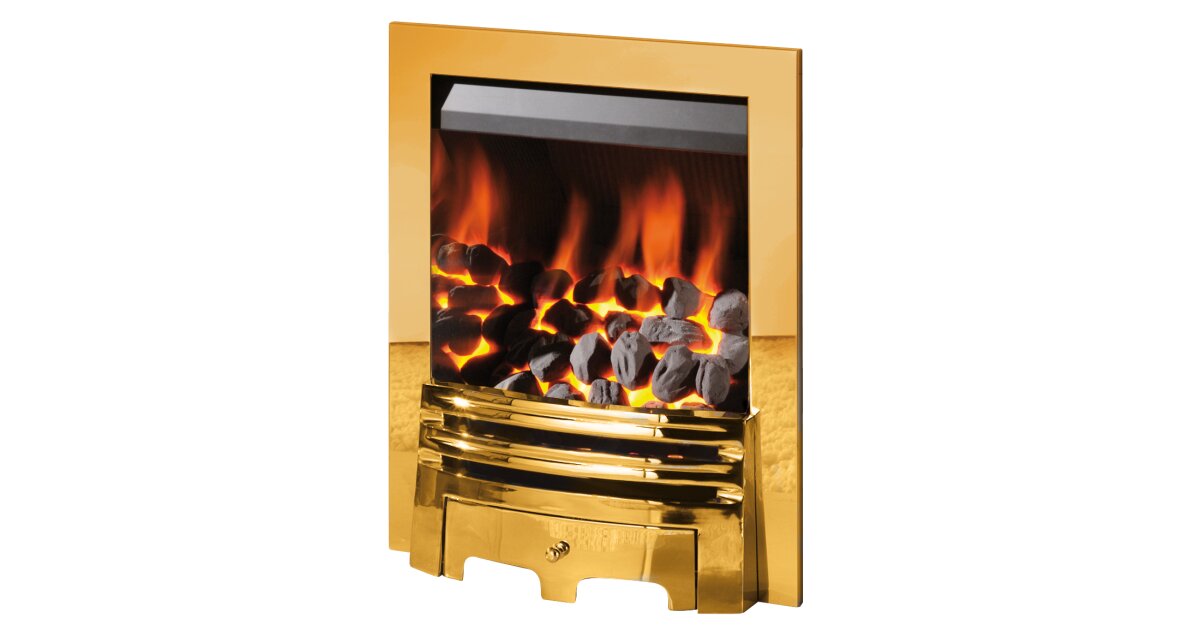 The Gem Gas Fire In Brass By Crystal Fireplace World