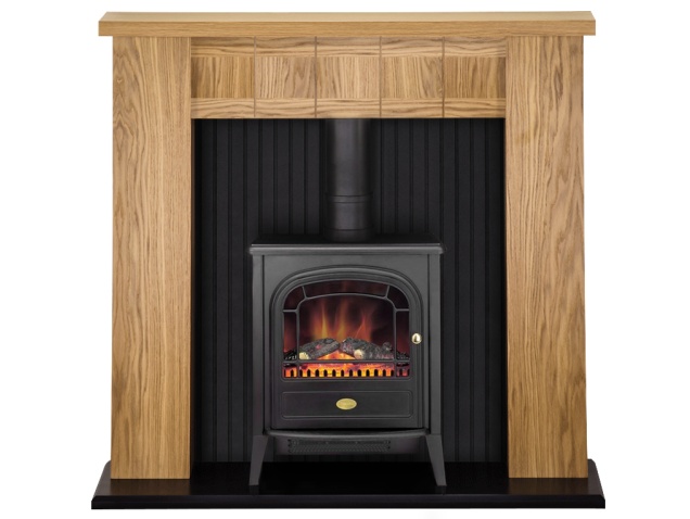 Adam Ravensburg Stove Suite With Club Electric Stove In Black 48