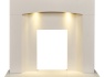 acantha-tuscon-sahara-beige-marble-fireplace-with-downlights-48-inch