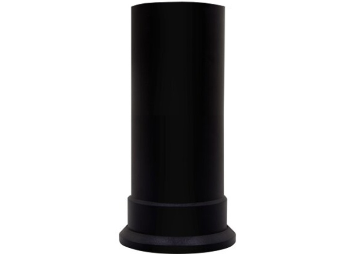 Adam Short Decorative Straight Stove Pipe in Black