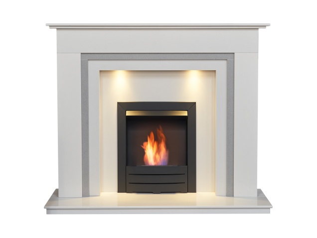 acantha-austin-crystal-white-grey-marble-fireplace-with-downlights-colorado-bio-ethanol-fire-in-black-54-inch