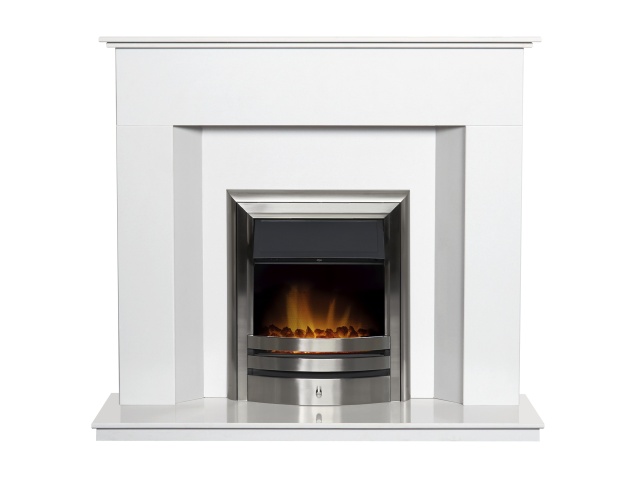 adam-alora-white-marble-fireplace-with-downlights-vela-brushed-steel-electric-fire-48-inch