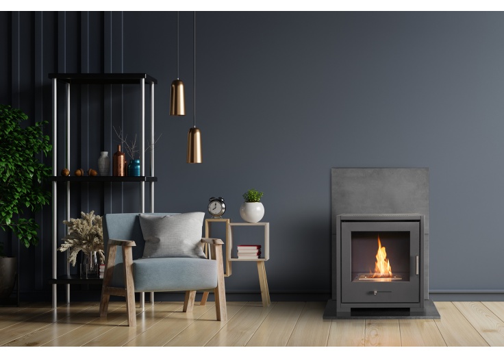 OKO S3 Bio Ethanol Stove in Charcoal Grey | Fireplace World