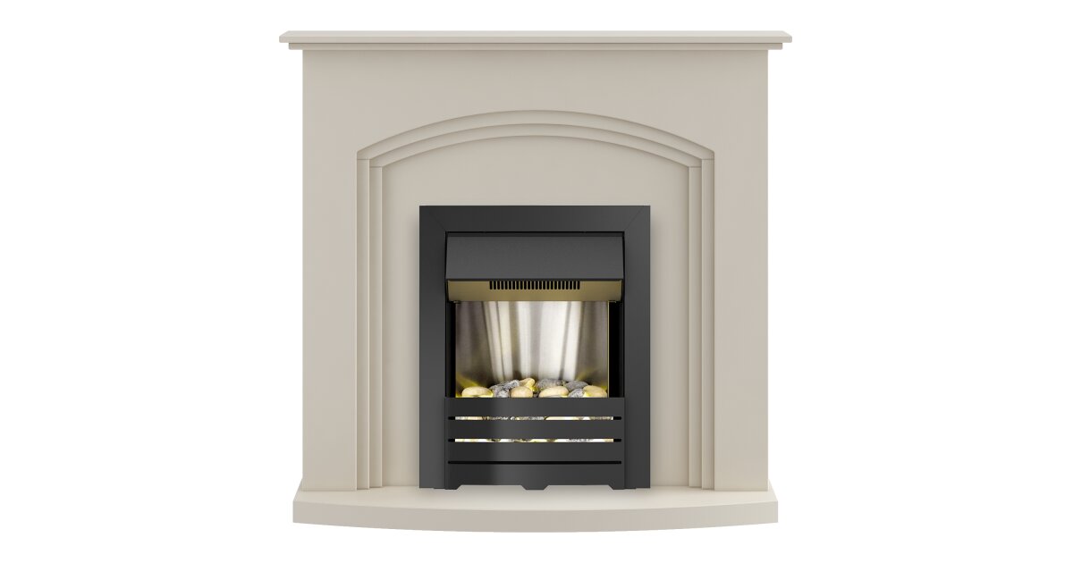 Adam Truro Fireplace Suite In Cream With Helios Electric Fire In