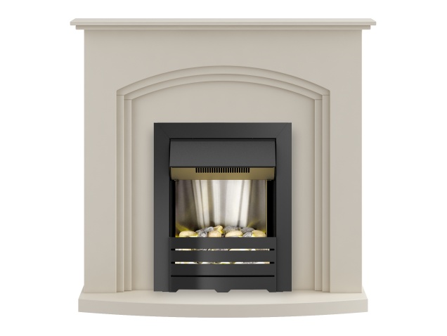 Adam Truro Fireplace Suite In Cream With Helios Electric Fire In