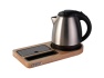 compact-welcome-tray-(buckingham-wt0005)-in-light-wood-with-1l-kettle-(buckingham-ktl0003)-in-polished-steel-uk-plug