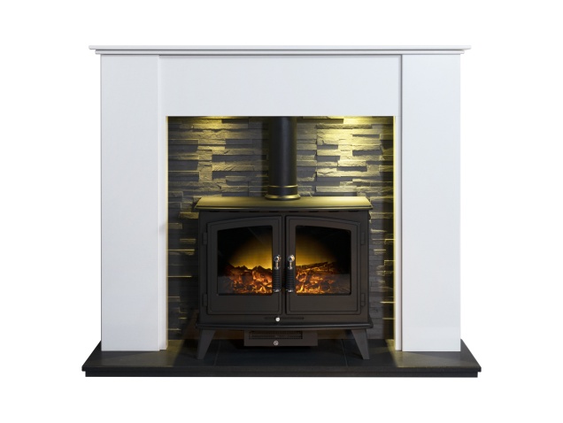 acantha-montara-white-marble-fireplace-with-downlights-woodhouse-electric-stove-in-black-54-inch