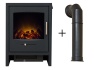 adam-bergen-electric-stove-in-charcoal-grey-with-tall-angled-stove-pipe-in-black