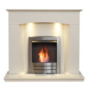 acantha-tuscon-sahara-beige-marble-fireplace-with-downlights-colorado-bio-ethanol-fire-in-brushed-steel-48-inch