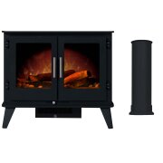 acantha-adana-electric-stove-in-charcoal-grey-with-straight-stove-pipe