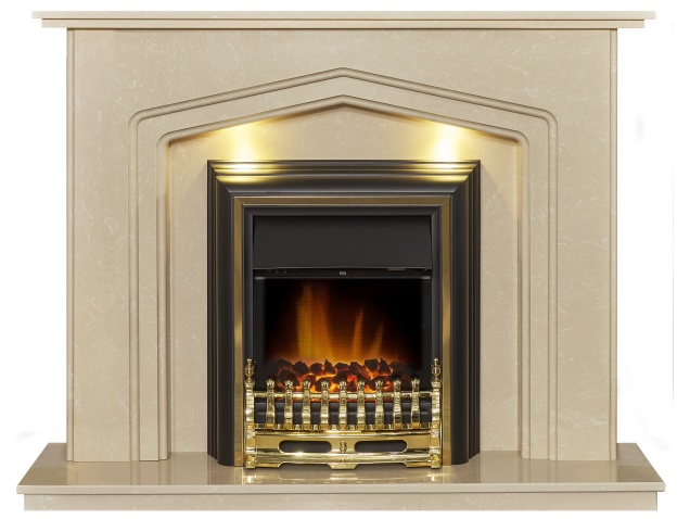 acantha-tudor-roman-marble-fireplace-with-downlights-durham-electric-fire-in-brass-54-inch