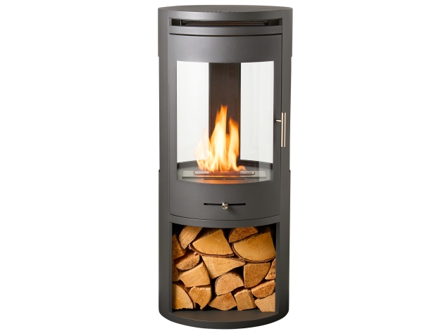 oko-s7-bio-ethanol-panoramic-stove-with-log-storage-in-charcoal-grey