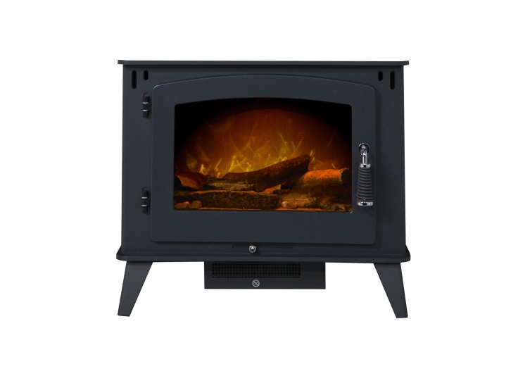 Acantha Bellagio Electric Stove in Charcoal Grey | Fireplace World