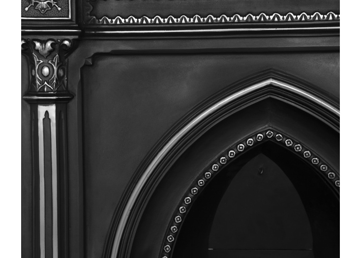 The Gothic Cast Iron Combination Fireplace In Highlight Polish By