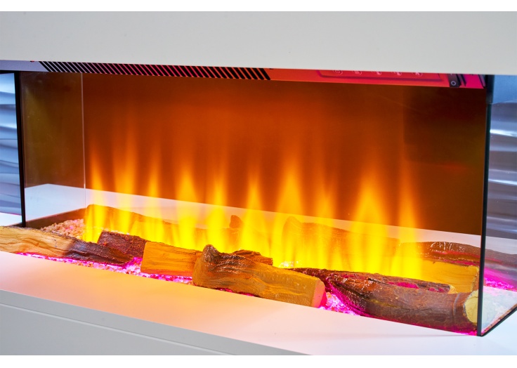 エアウォール　2セット Sureflame WM-9332 Electric Wall Fireplace Suite with Downlights