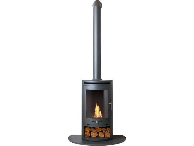 oko-s5-bio-ethanol-cylinder-stove-with-tall-angled-metal-stove-pipe-truncated-hearth