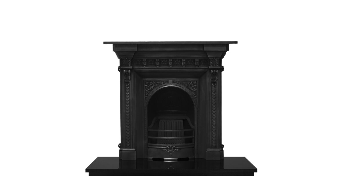 The Melrose Cast Iron Combination Fireplace In Black By Carron 45