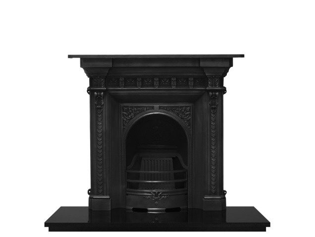 The Melrose Cast Iron Combination Fireplace In Black By Carron 45