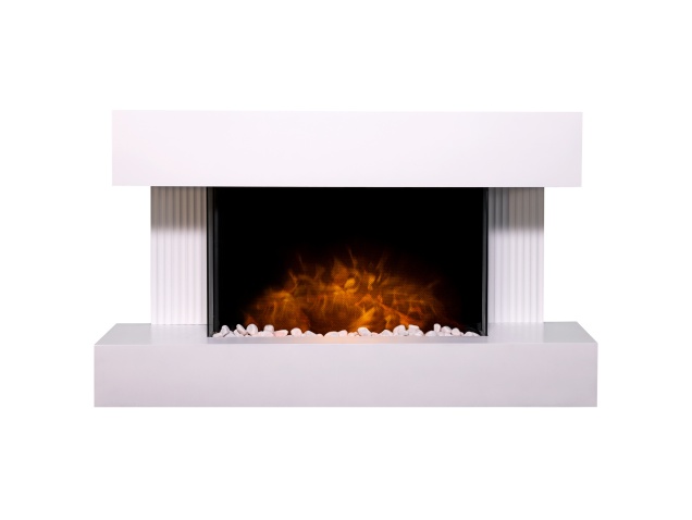 Adam Manola Wall Mounted Electric Fire Suite With Downlights In