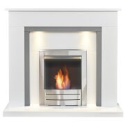 adam-genoa-fireplace-in-pure-white-grey-with-downlights-colorado-bio-ethanol-fire-in-brushed-steel-48-inch