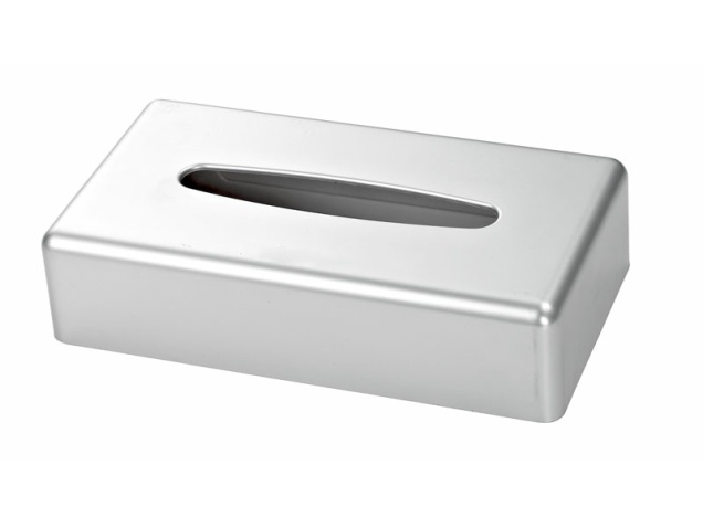 Devon Rectangle Tissue Box Cover Satin Chrome Case Qty 6 Devon Rectangle Tissue Box Cover