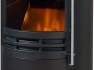 sureflame-dunston-round-electric-stove-with-log-storage-angled-stove-pipe-in-black